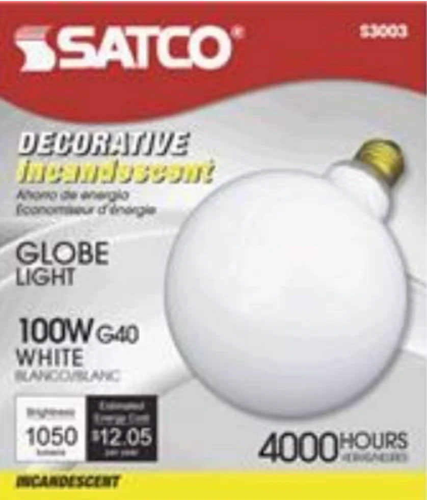 G40 Globe Frosted E26 120 Volts Dimmable - 100 Watts - Image 2
