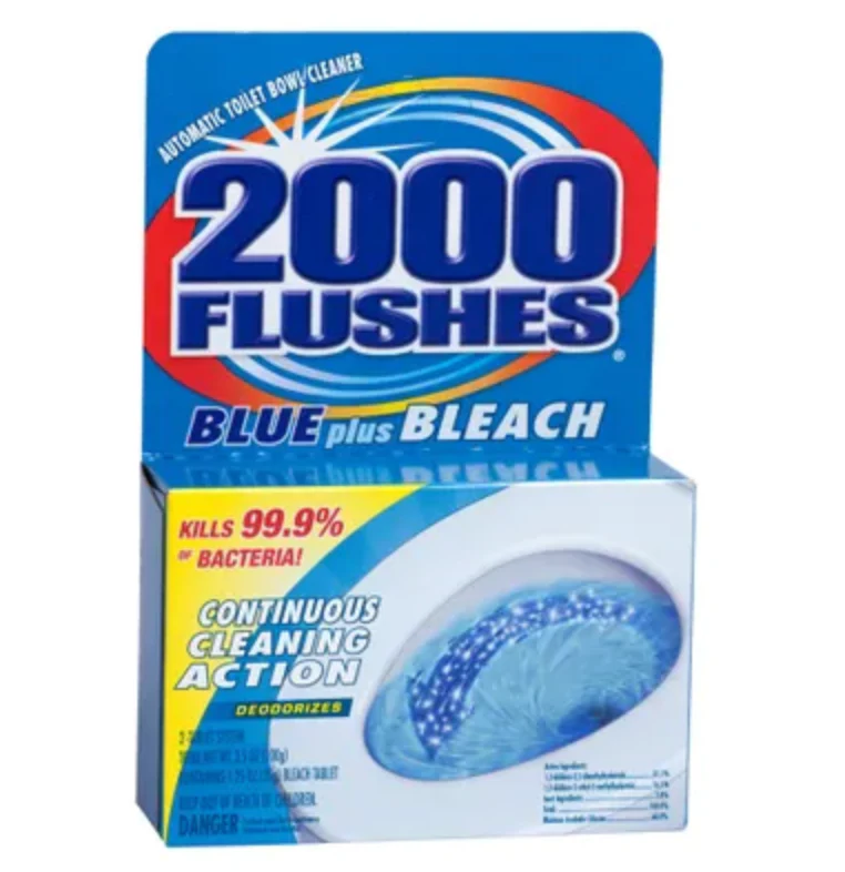 2000 Flushes Blue Automatic Bowl Cleaner Plus Bleach Tablets