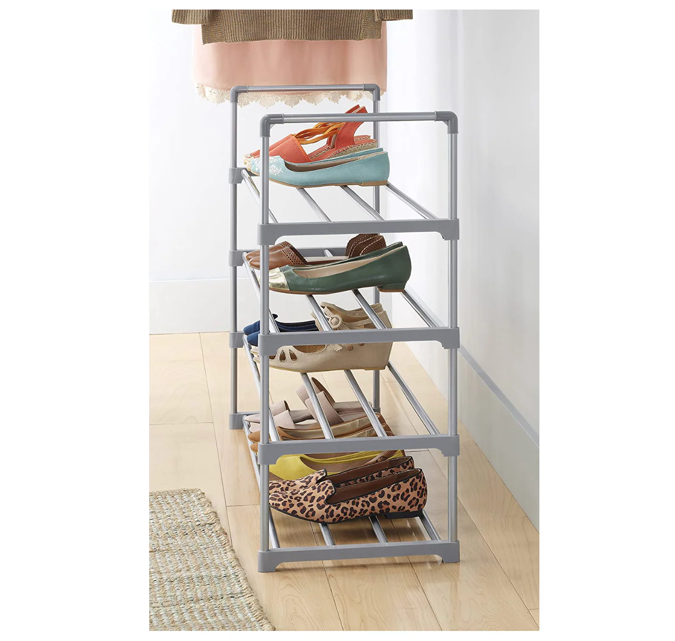 4-Tier Shoe Rack – Gray - LOCAL DELIVERY ONLY - Image 3