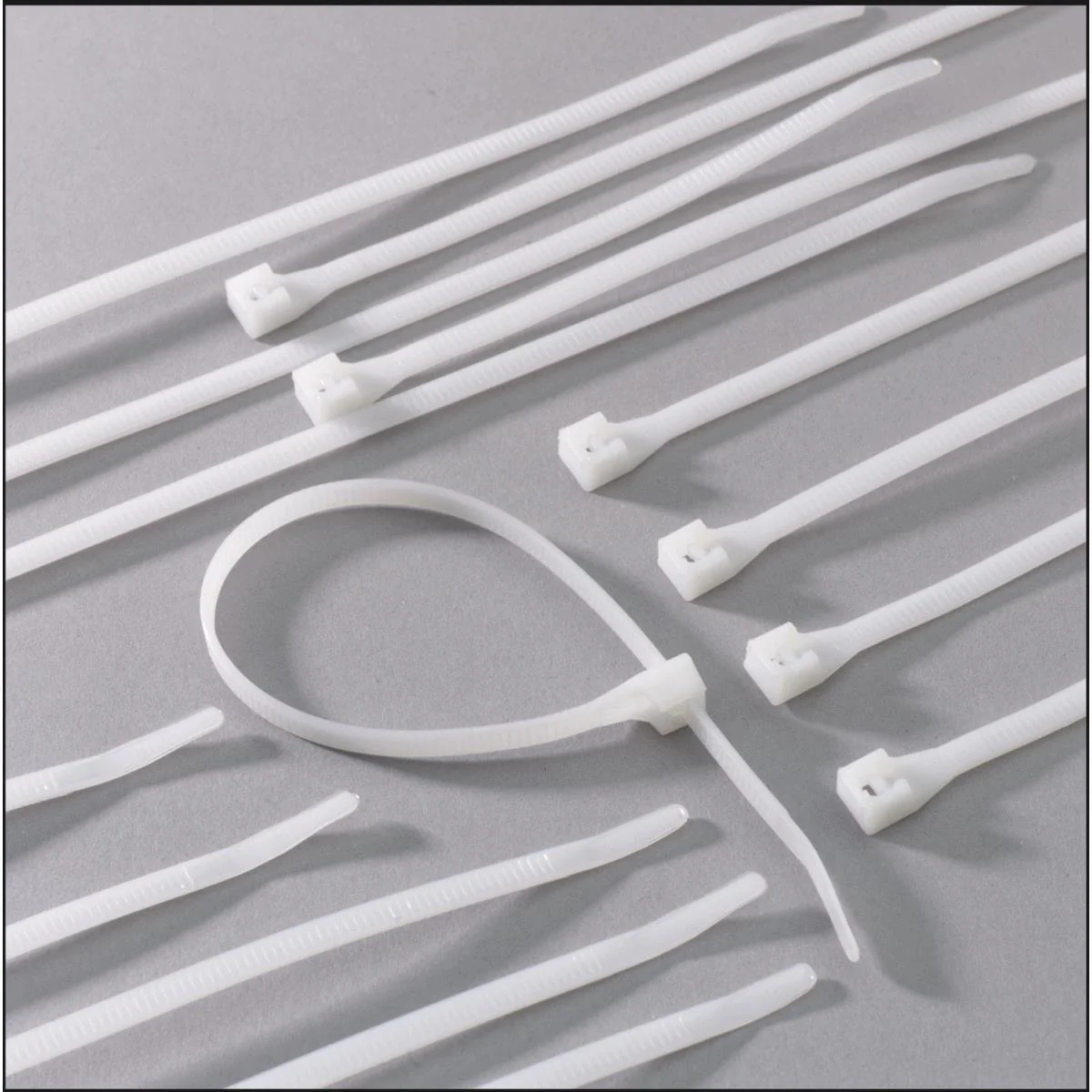 8" White Cable Ties – 20 Pack - Image 2