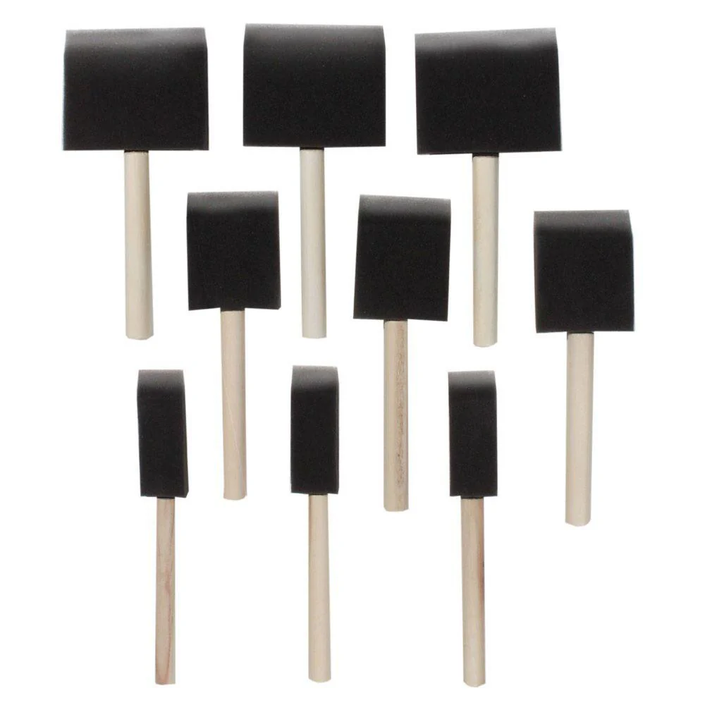 9 Piece Foam Brush Set - Image 2