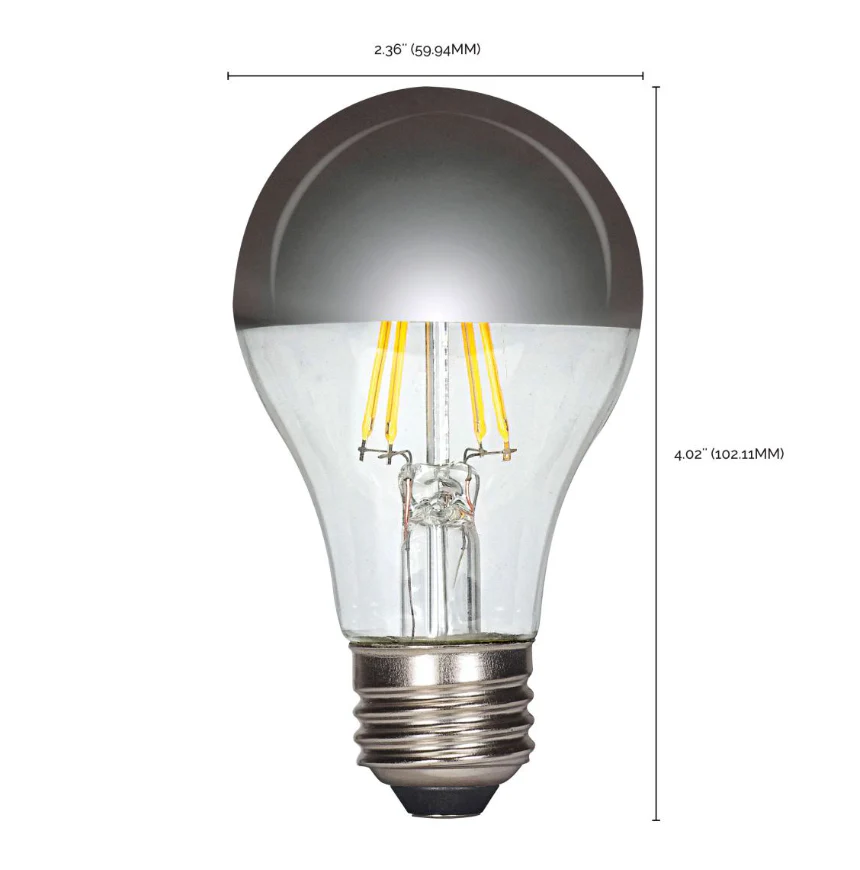 A19 100 Watt Equivalent LED Silver Crown Medium Base Light Bulb - Image 2