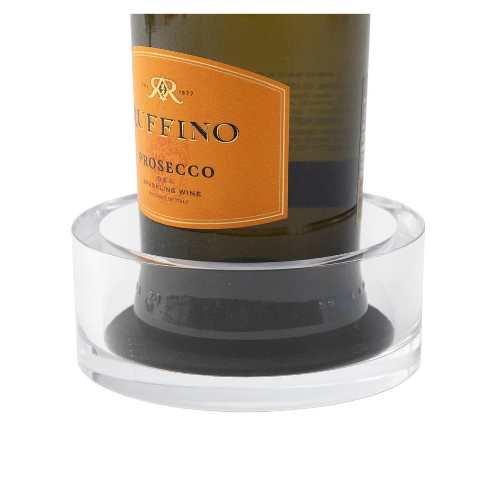 Acrylic Wine Bottle + Coaster Holder in Crystal Clear - Image 3