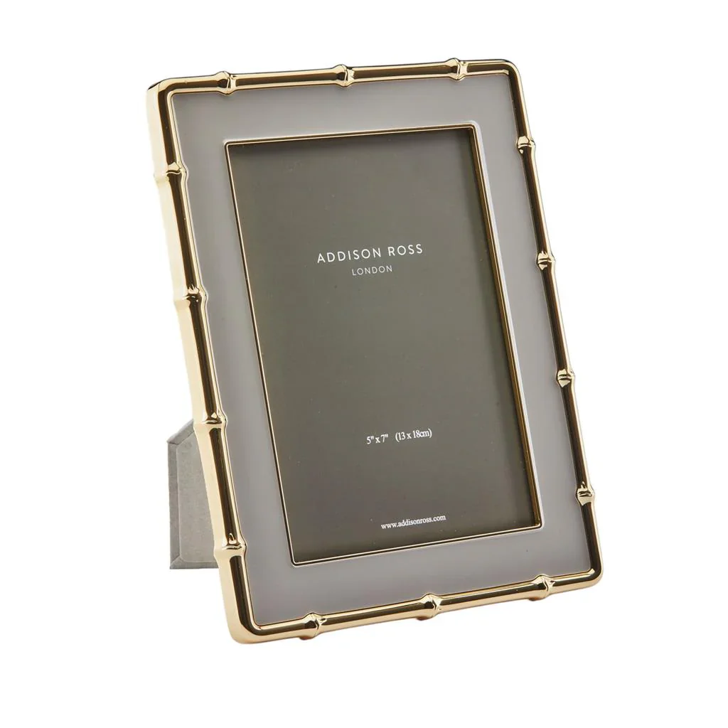 Addison Ross Bamboo Photo Frame – Chiffon & Gold Plate –  5" x 7"