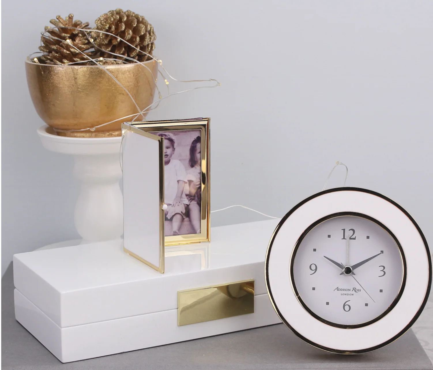 Addison Ross White Lacquer Jewelry Box - Image 4