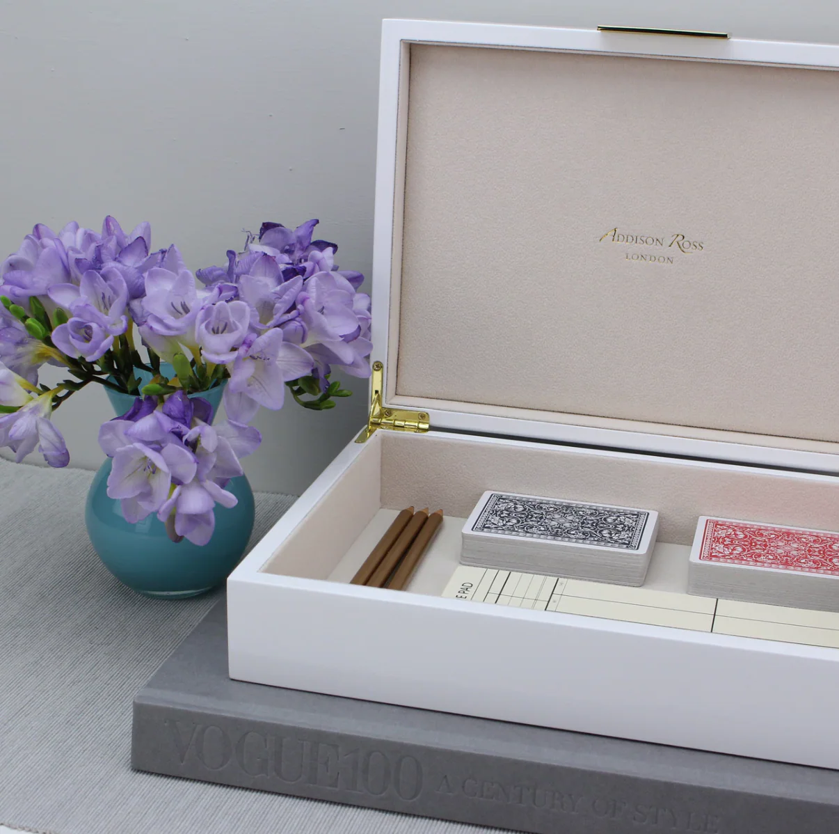 Addison Ross Large White Lacquer Storage Box - Image 4