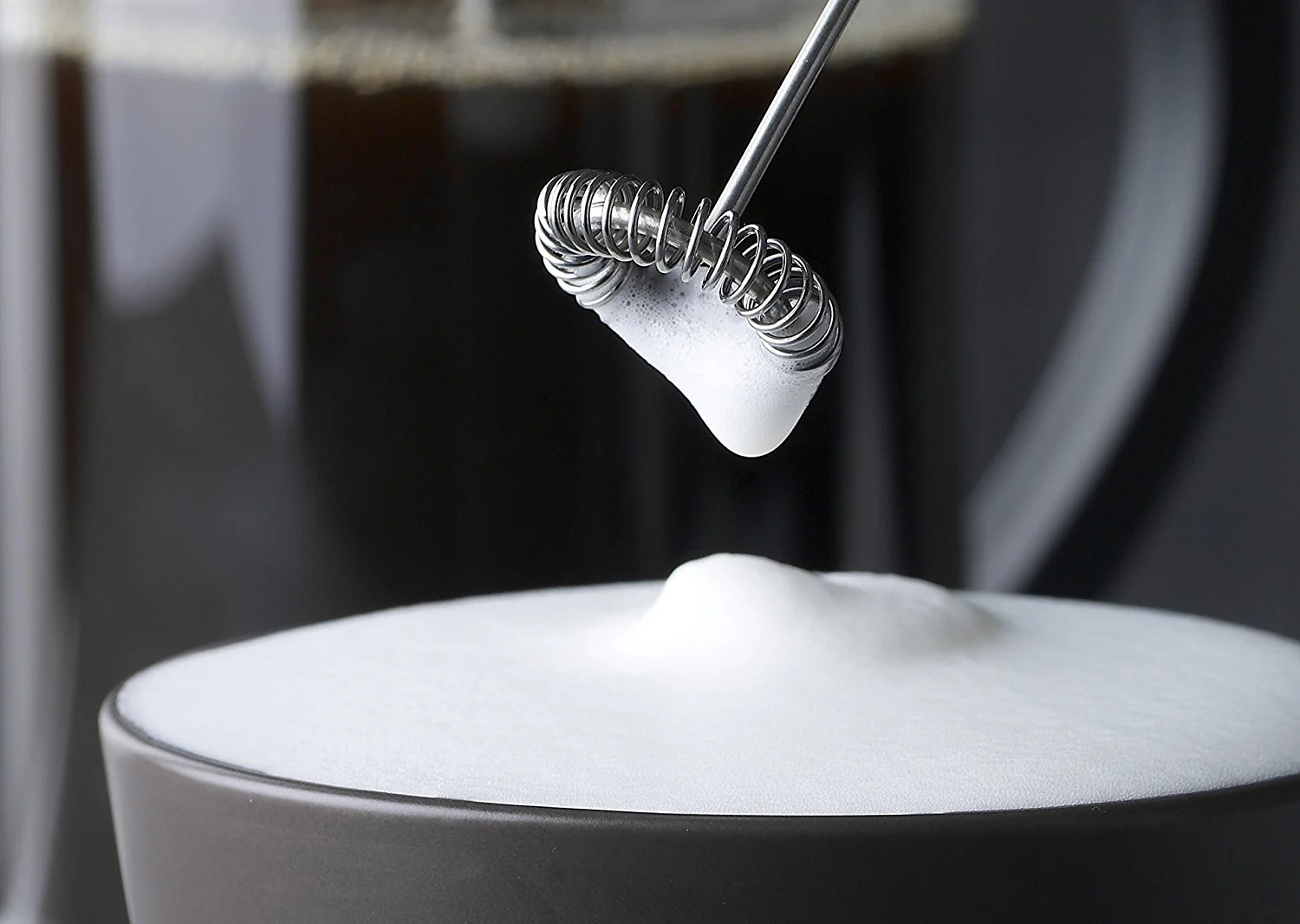 Aerolatte Electric Hand Held Milk Frother with Stand – Black - Image 3