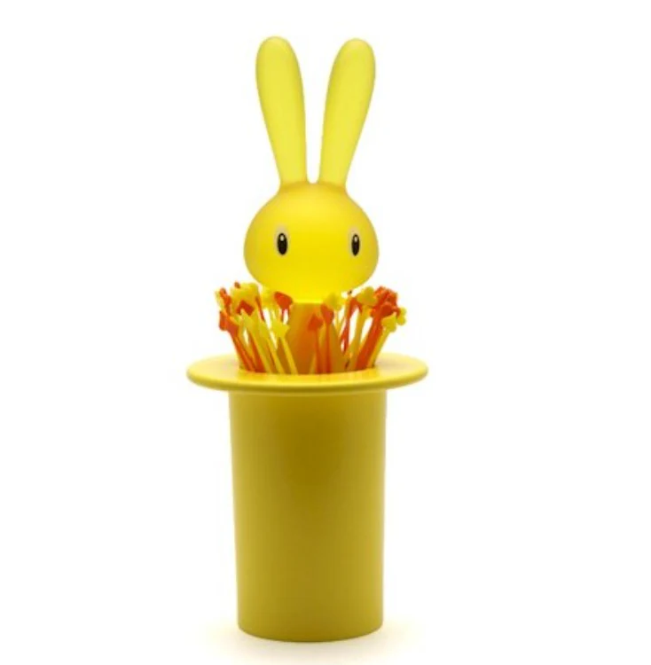 Alessi Magic Bunny Toothpick Holder – Yellow - Image 3
