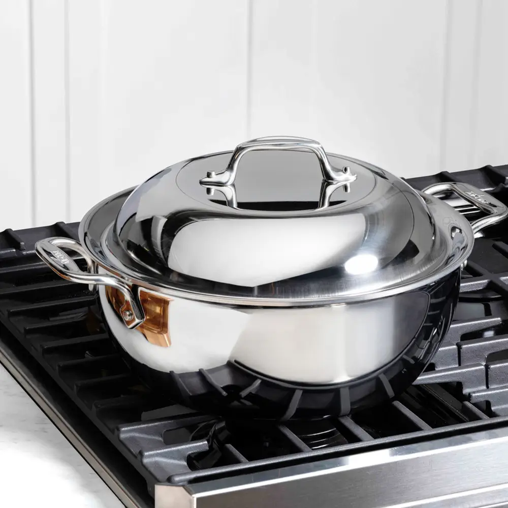 All-Clad D3 Stainless 3-ply Bonded Cookware Dutch Oven – 5.5 quart - Image 3