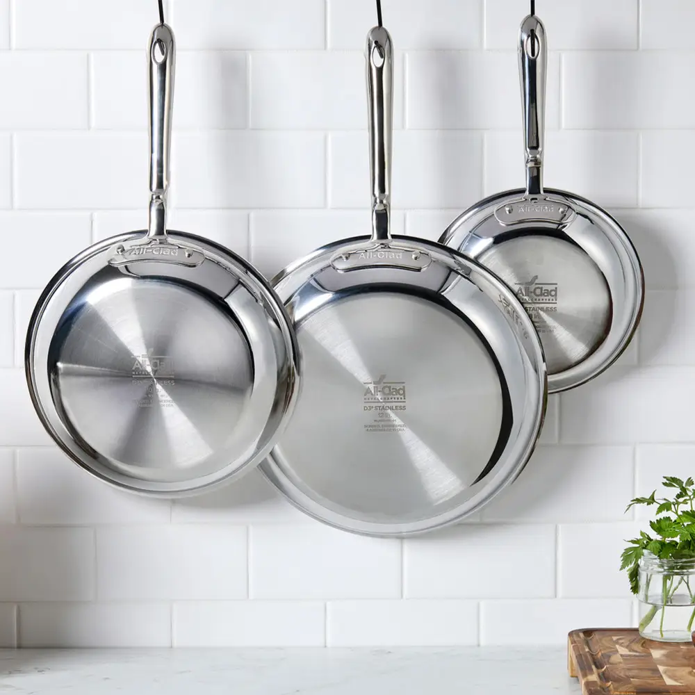 All-Clad #401716L D3 Stainless 3-ply Bonded Cookware Set – 14 pc. Set - Image 2