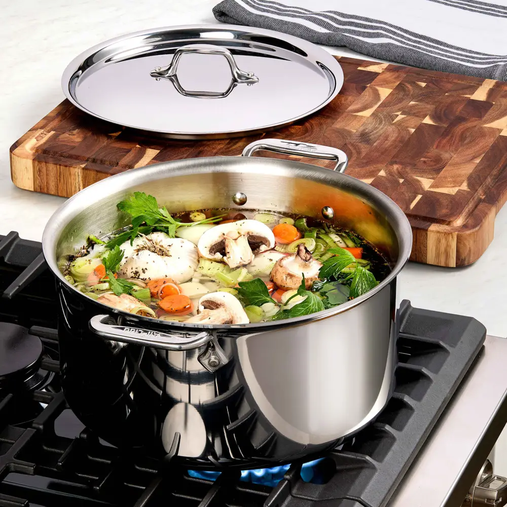All-Clad #401716L D3 Stainless 3-ply Bonded Cookware Set – 14 pc. Set - Image 4