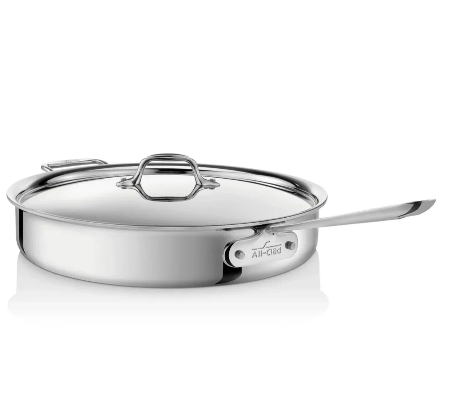 All-Clad D3 Stainless Steel 6-Quart Sauté Pan With Lid - Image 2