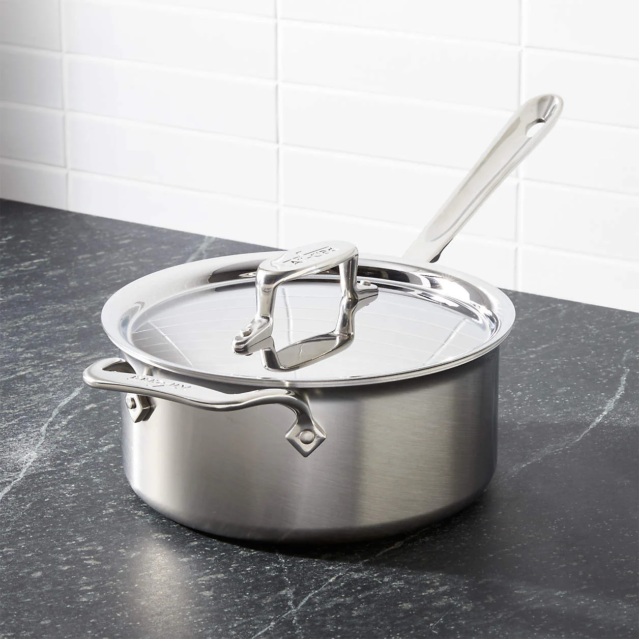 All-Clad D5 Brushed Stainless Steel Saucepan With Lid– 3 QT - Image 2