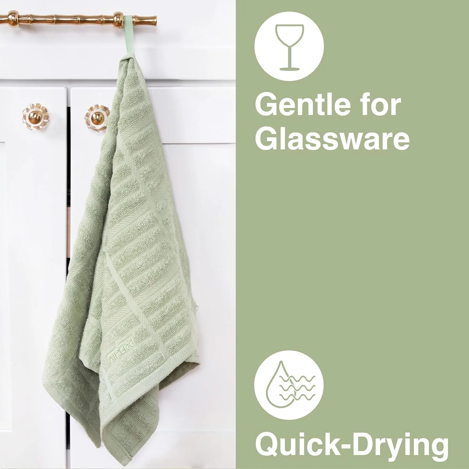 All-Clad Solid Kitchen Towel – Fennel - Image 3