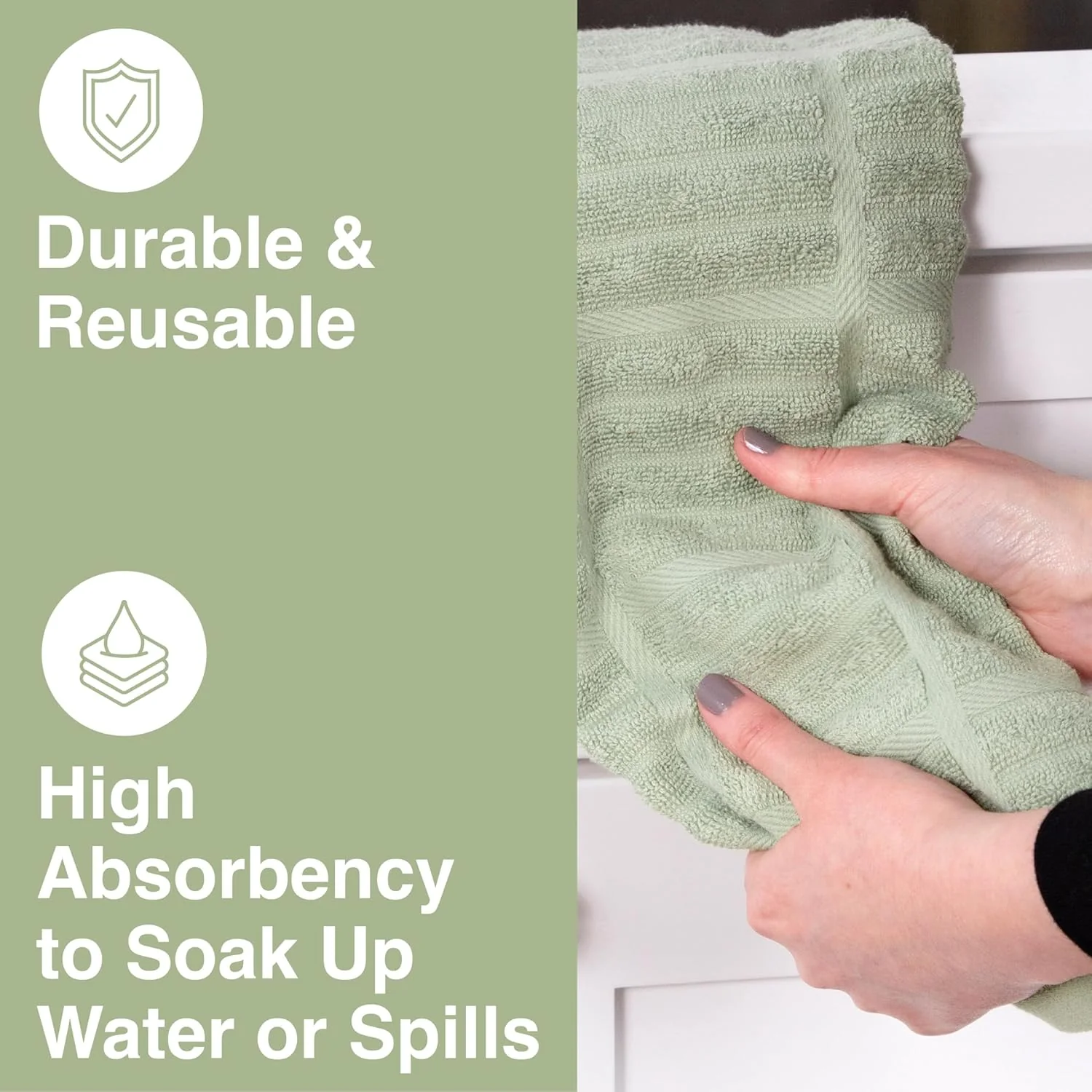 All-Clad Solid Kitchen Towel – Fennel - Image 4