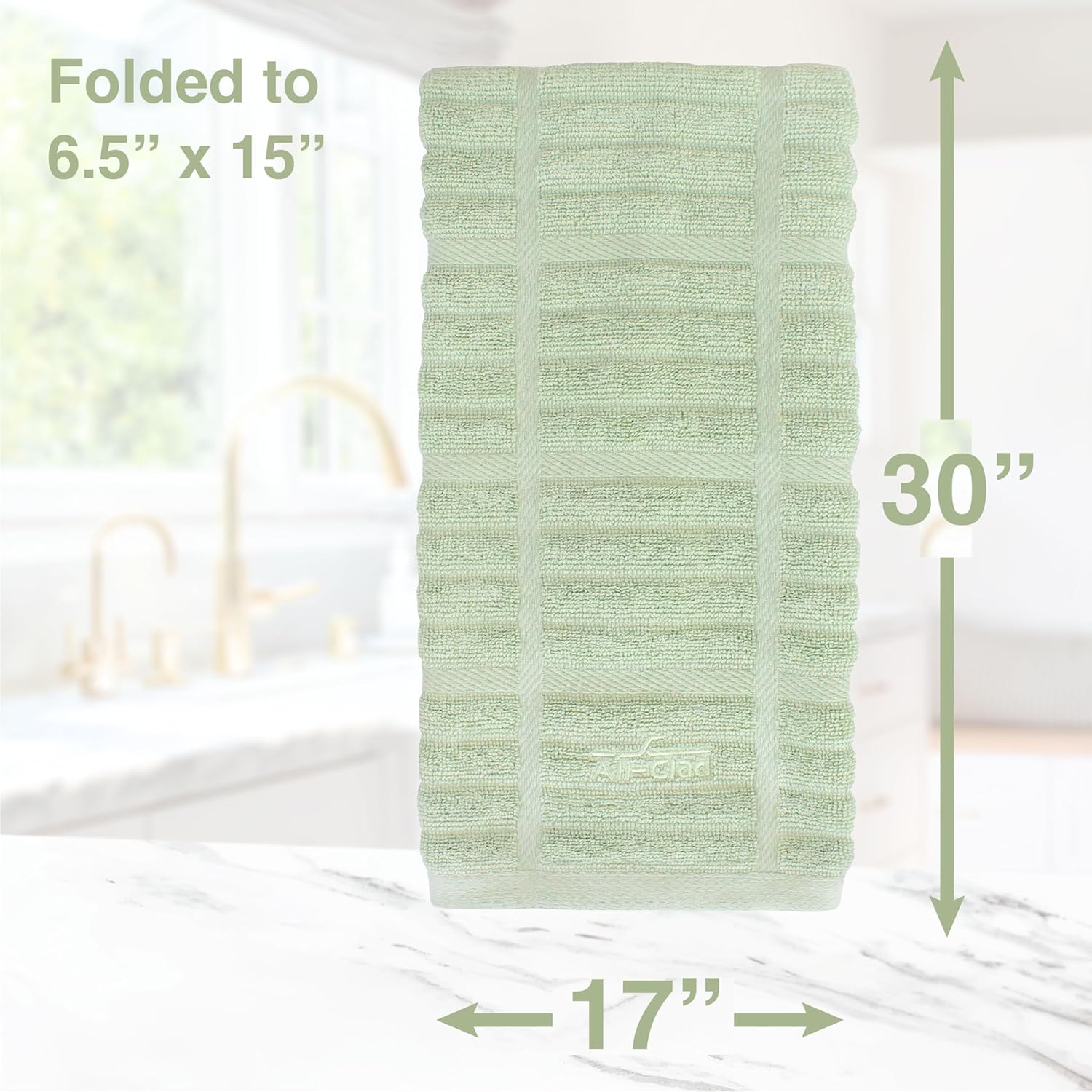 All-Clad Solid Kitchen Towel – Fennel - Image 5