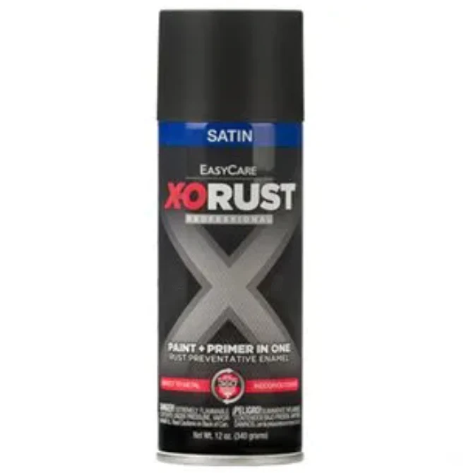 Anti-Rust Enamel Spray Paint & Primer Enamel β Black Satin β 12oz