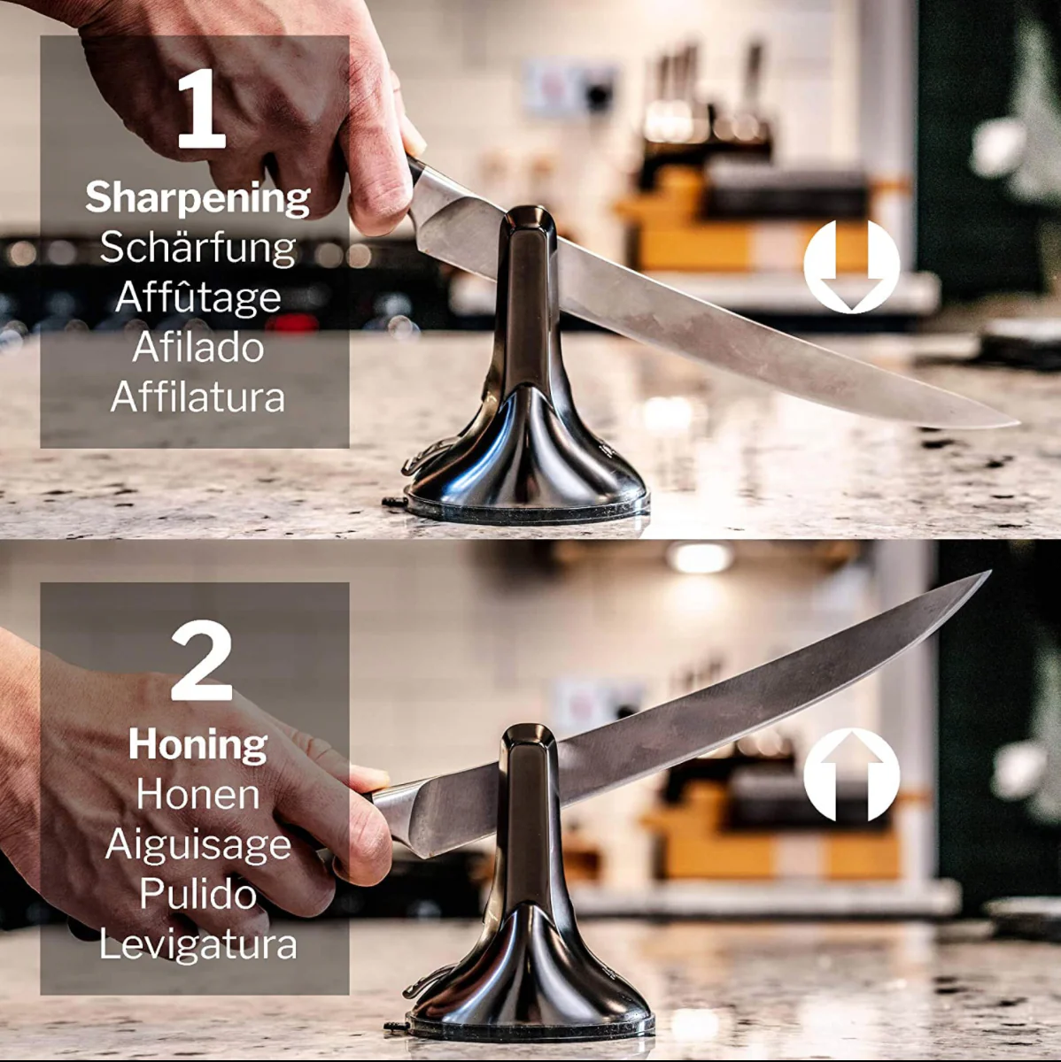 AnySharp XBlade Professional Knife Sharpener with PowerGrip – Gun Metal - Image 3