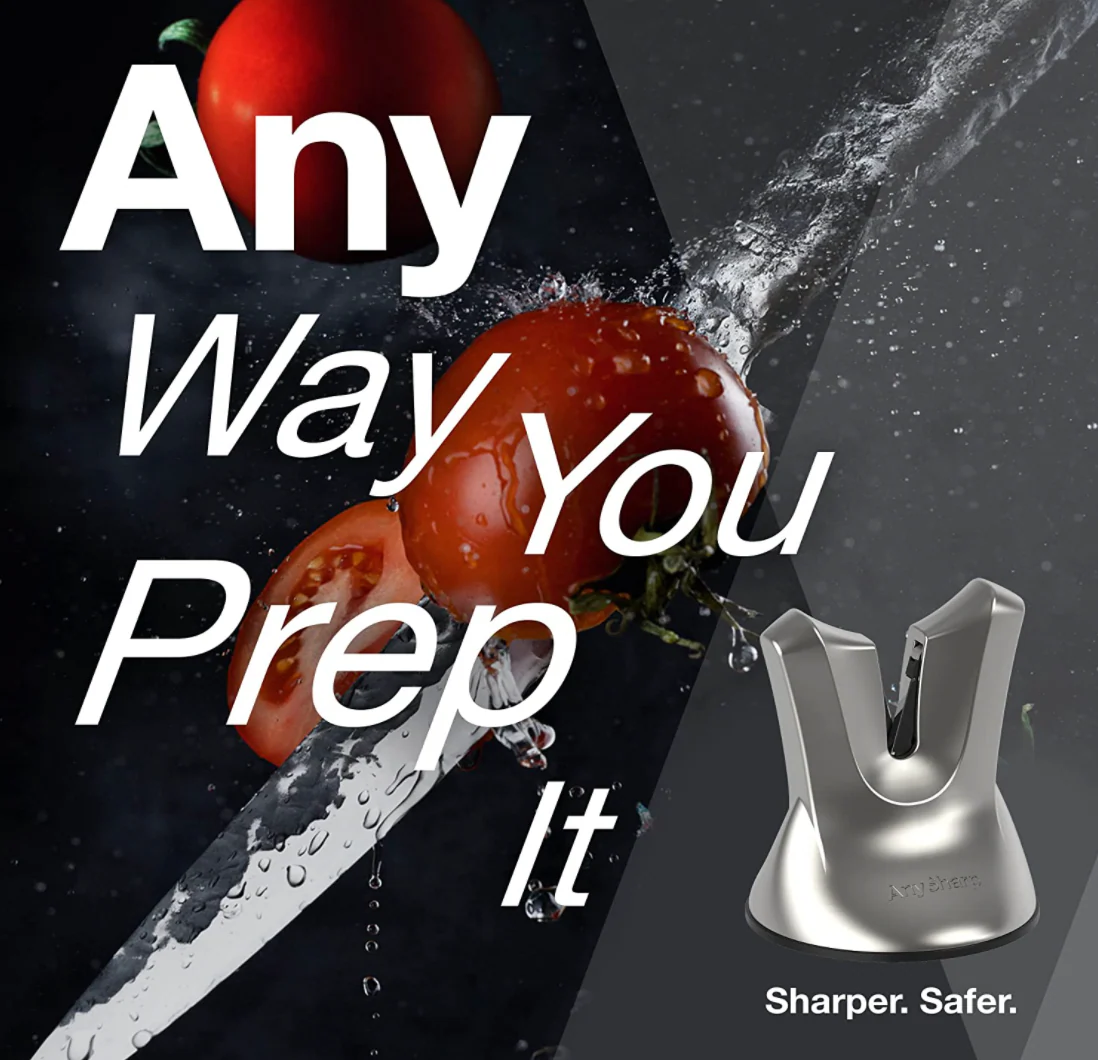 AnySharp XBlade Professional Knife Sharpener with PowerGrip – Satin Silver - Image 5