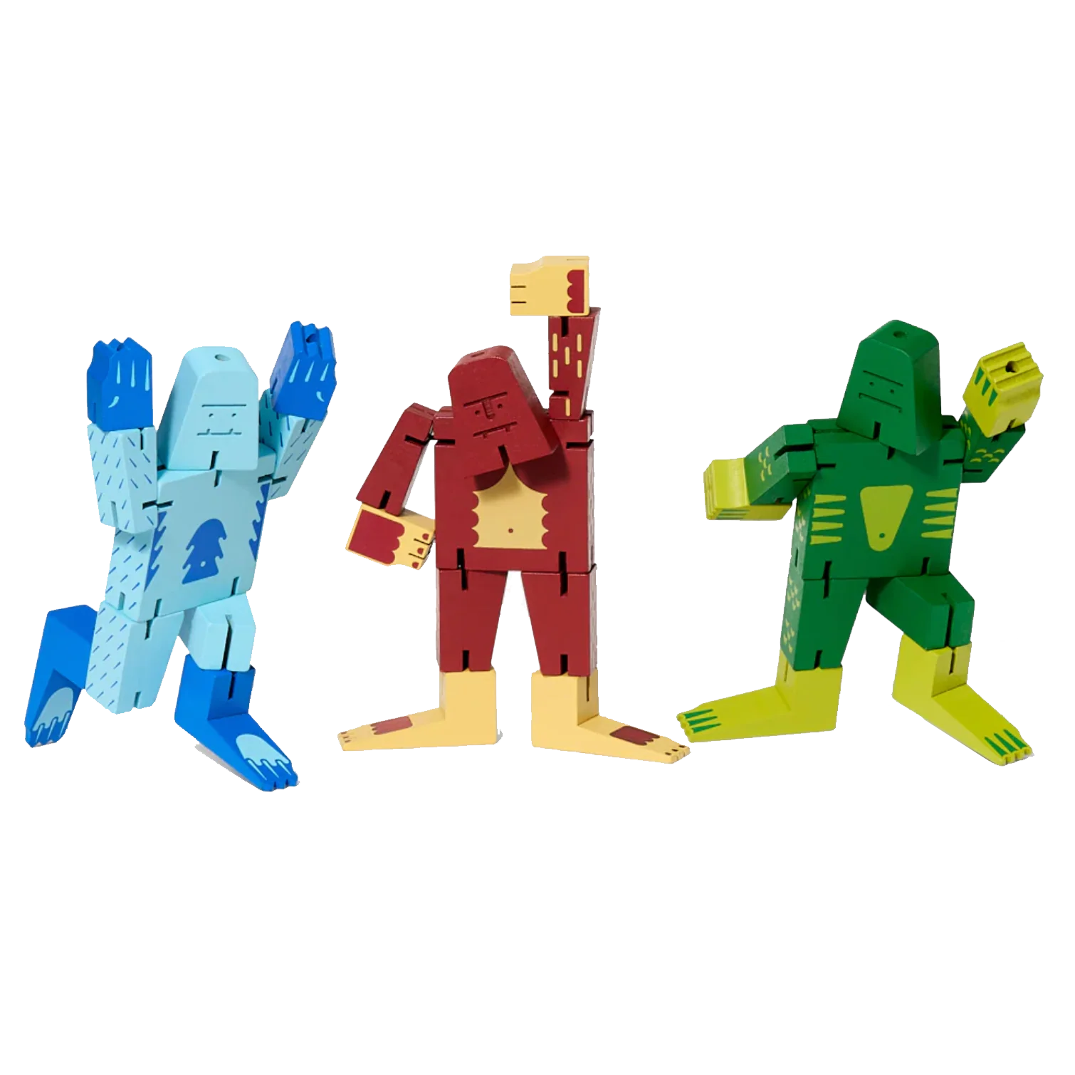 Areaware Cubebot Cryptoids Wooden Toy Robot Puzzle –  Yeti - Image 4