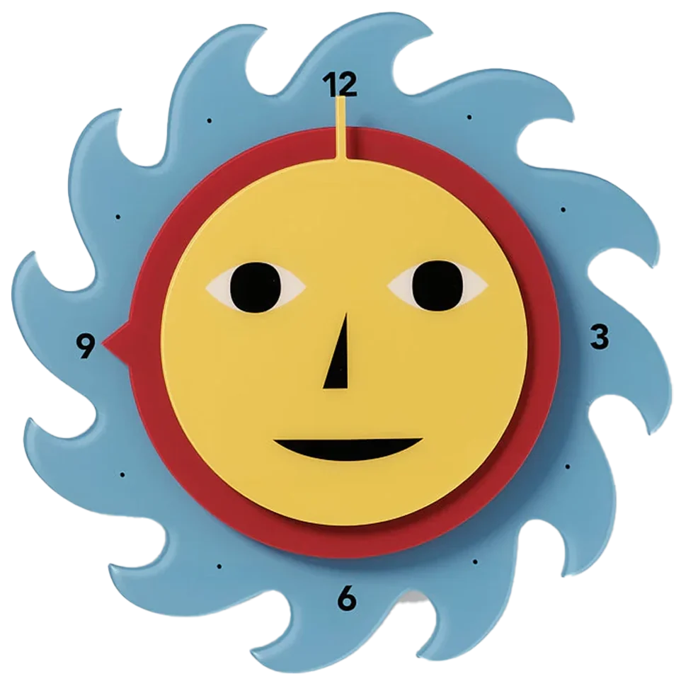 Areaware Dusen Dusen Everybody Clock – Blue|Red| Yellow