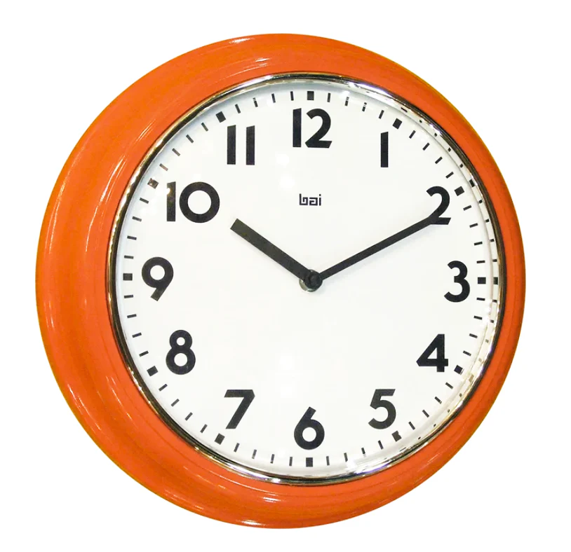 Bai Retro Wall Clock β 13" β Orange
