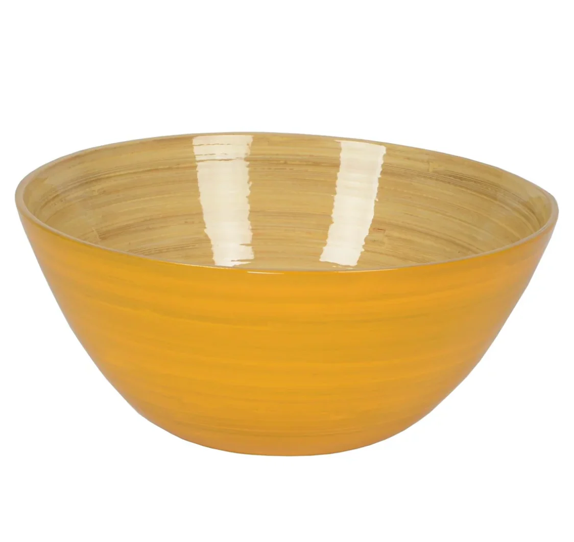 Bamboo Noodle Bowl β Yellow β 8.6"Dia. x 3.9"