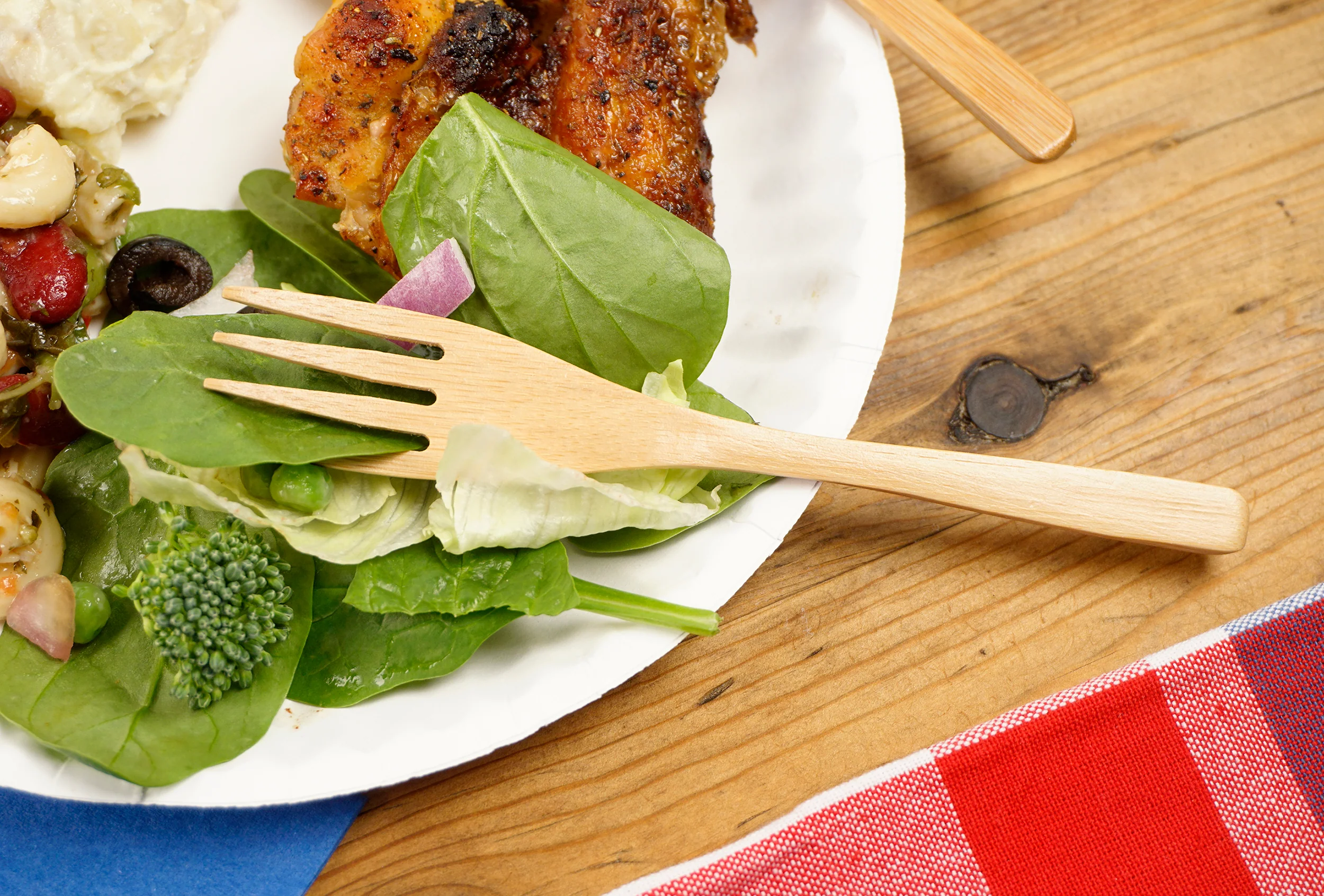 Bamboo Reusable Forks – 12 Pack - Image 4