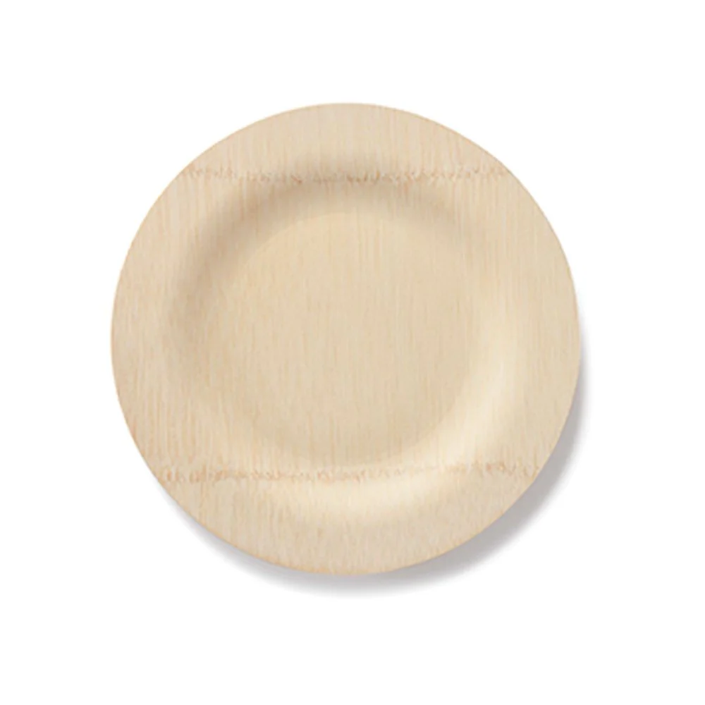 Bambu 11" Round Veneerware Bamboo Disposable Plates - Set of 8 - Image 3