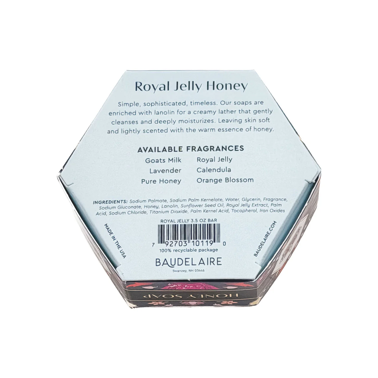 Baudelaire Royal Jelly Honey Bar Soap β 3.5oz - Image 2