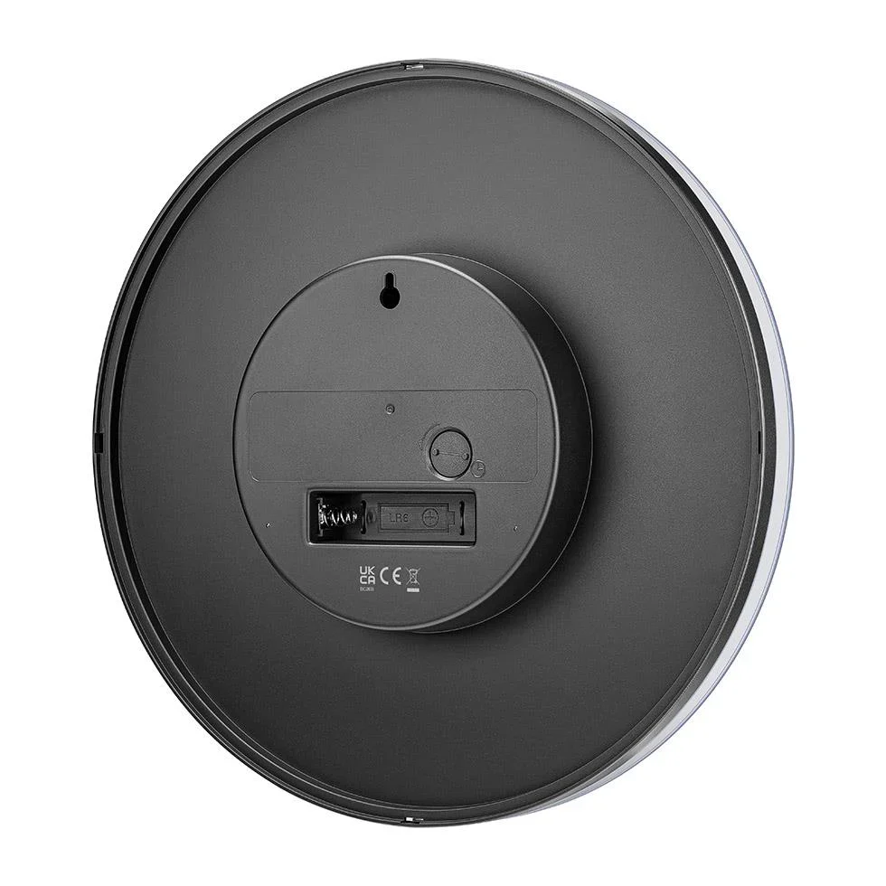 Braun Analogue Wall Clock BC26 With Silent Sweeping Quartz Movement – Black- 9" - Image 5