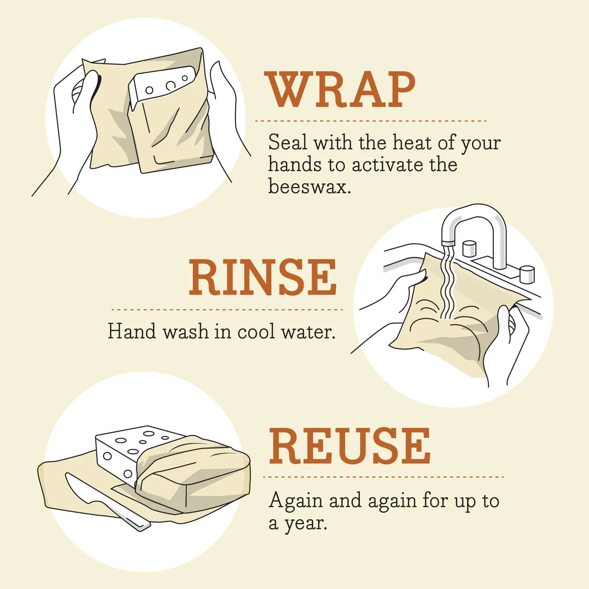 Bees Wrap Eco Friendly Food Storage Lunch Wrap 3Pk – Honeycomb - Image 2