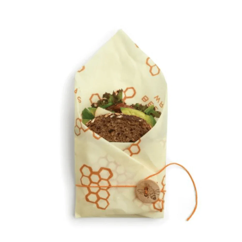 Bees Wrap Eco Friendly Food Storage Sandwich Wrap – Honeycomb - Image 2