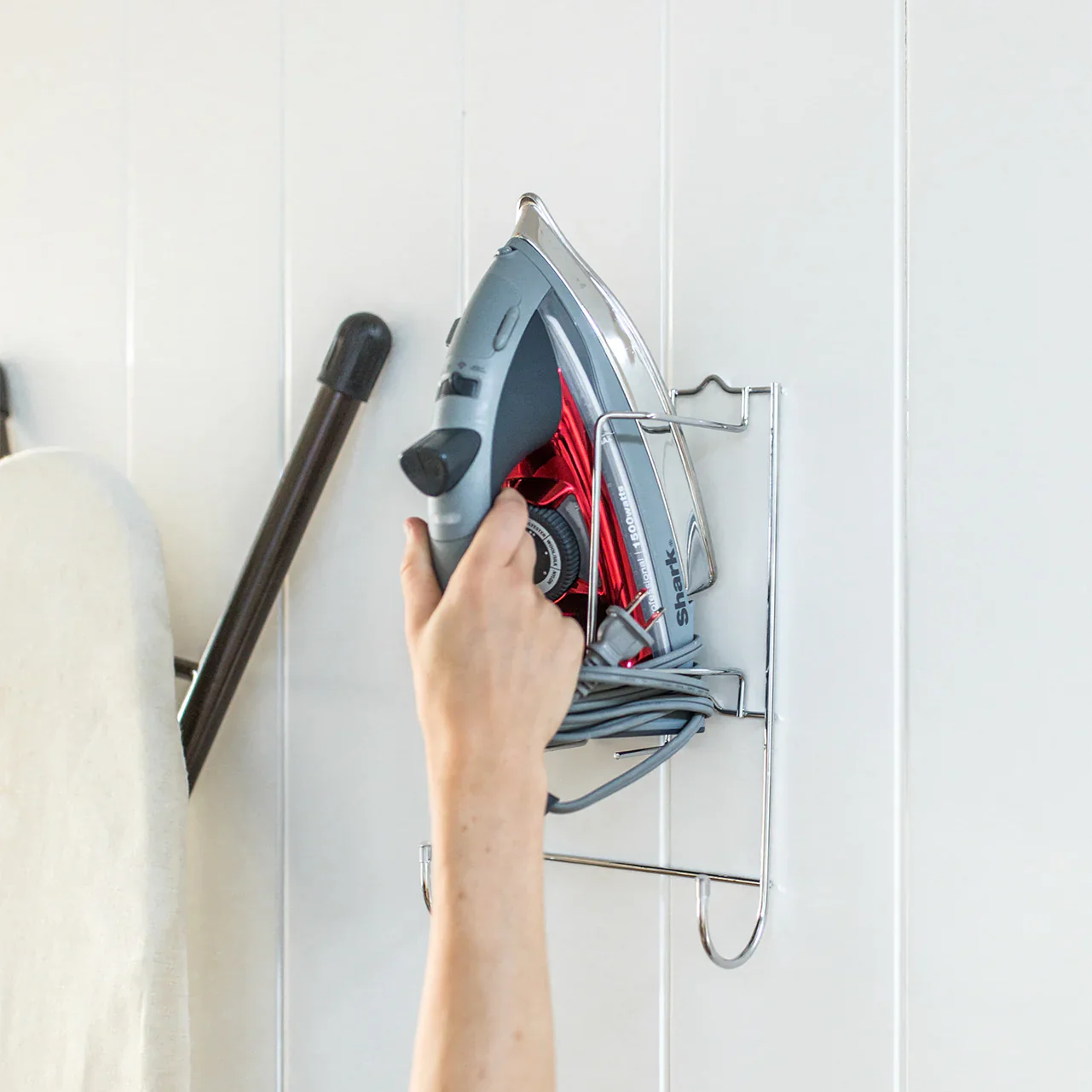 Better Housewares Wall Mount Iron & Ironing Board Holder – Chrome - Image 3