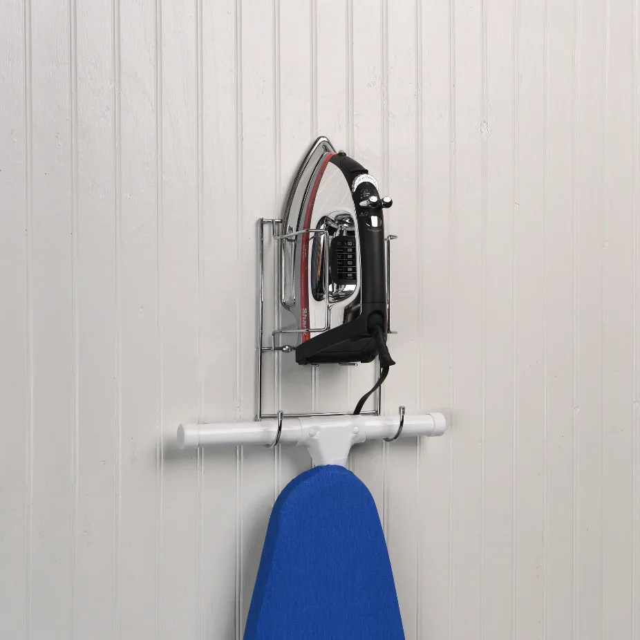 Better Housewares Wall Mount Iron & Ironing Board Holder – Chrome - Image 4