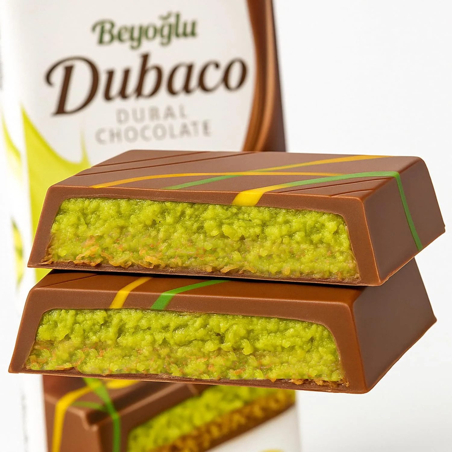 Beyoglu Dubaco Dubai Pistachio Kataifi Milk Chocolate Bar – 200g ** - Image 2
