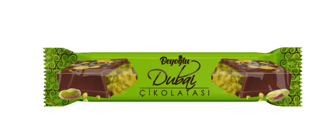 Beyoglu Dubaco Dubai Chocolate - Pistachio Kataifi Milk Chocolate Bar 35g - Image 2
