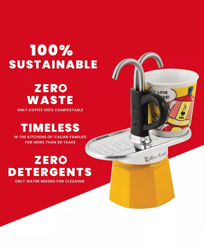 Bialetti Mini Express Lichtenstein - Moka Set – 2 Cup - Image 3