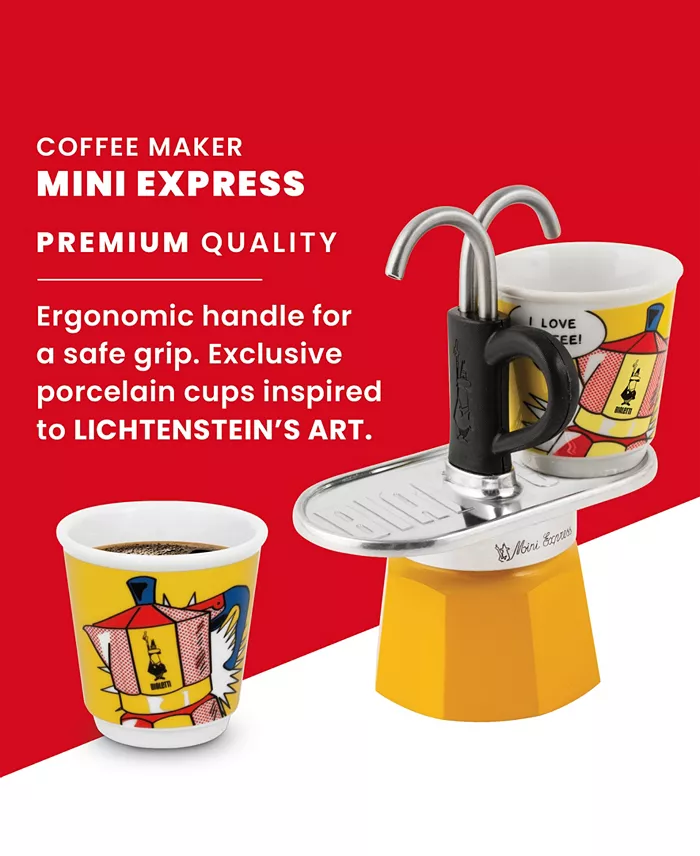 Bialetti Mini Express Lichtenstein - Moka Set – 2 Cup - Image 4