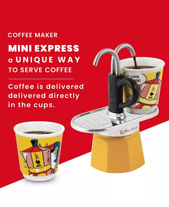 Bialetti Mini Express Lichtenstein - Moka Set – 2 Cup - Image 5