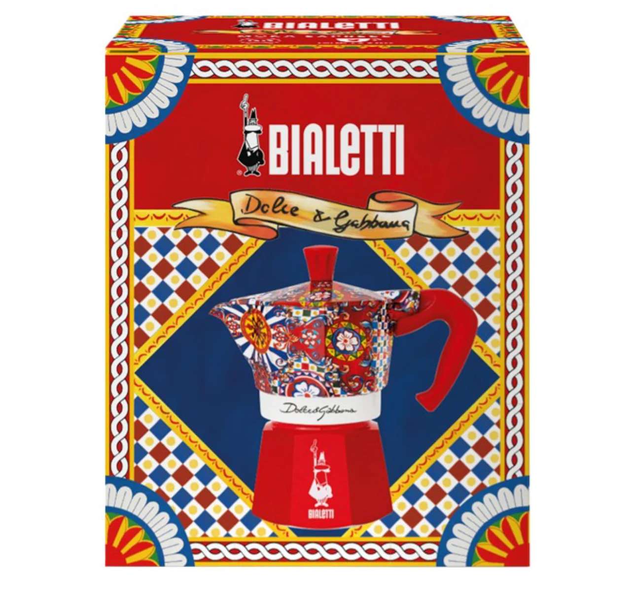 Bialetti Moka Express Dolce & Gabbana Stovetop Espresso Maker – 3 Cup – Red - Image 2