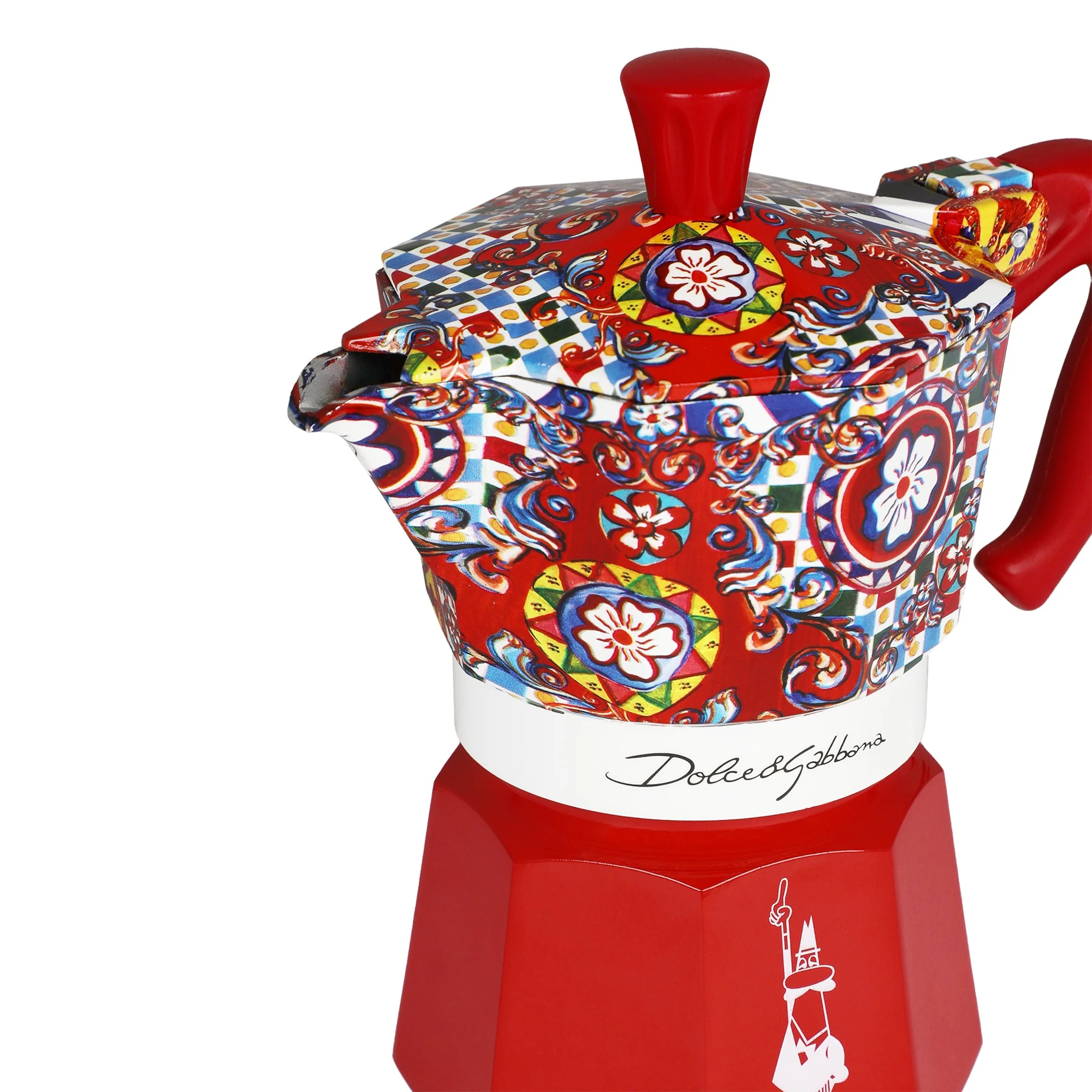 Bialetti Moka Express Dolce & Gabbana Stovetop Espresso Maker – 3 Cup – Red - Image 4