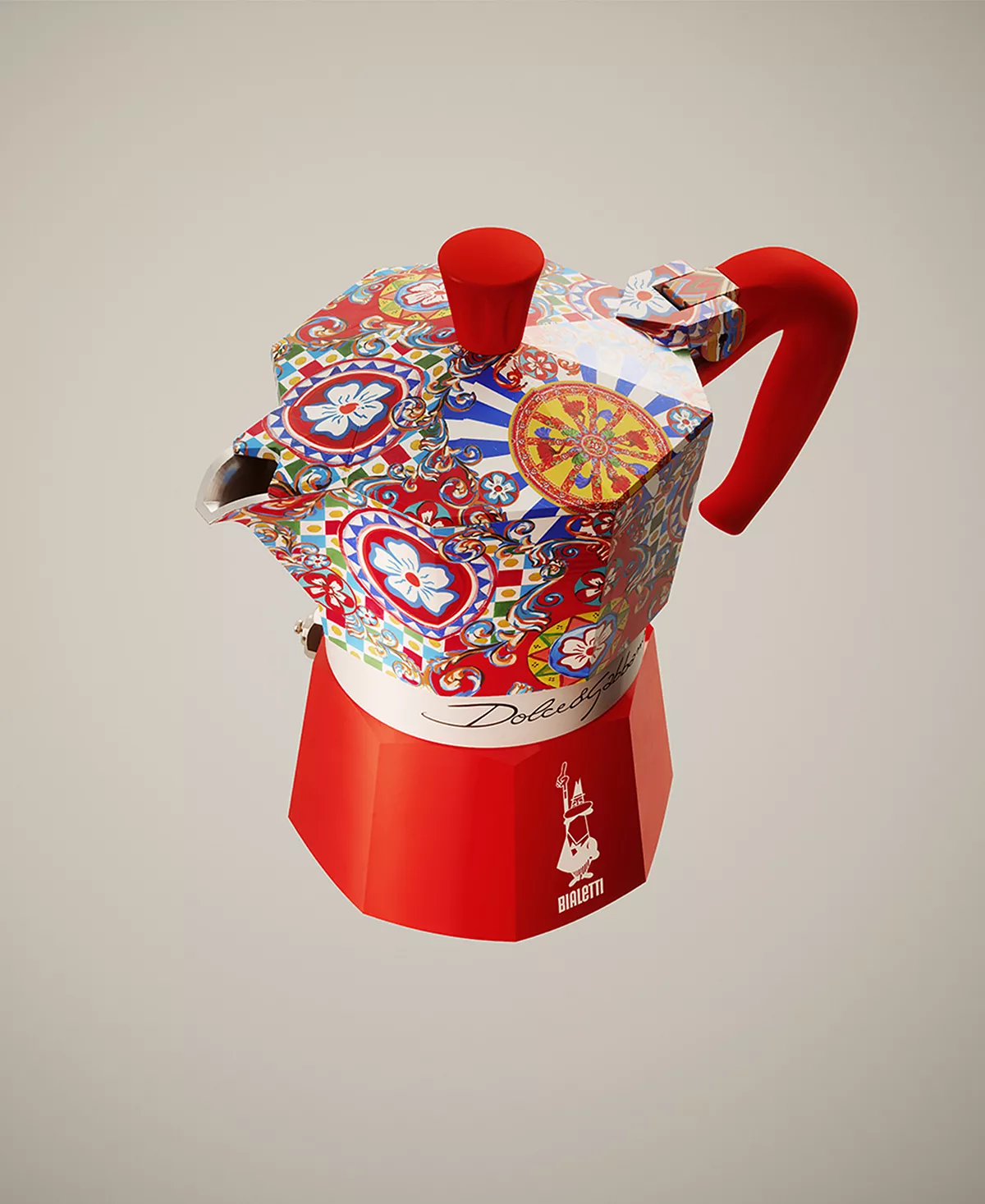 Bialetti Moka Express Dolce & Gabbana 6 Cup Stovetop Espresso Maker - Red - Image 3