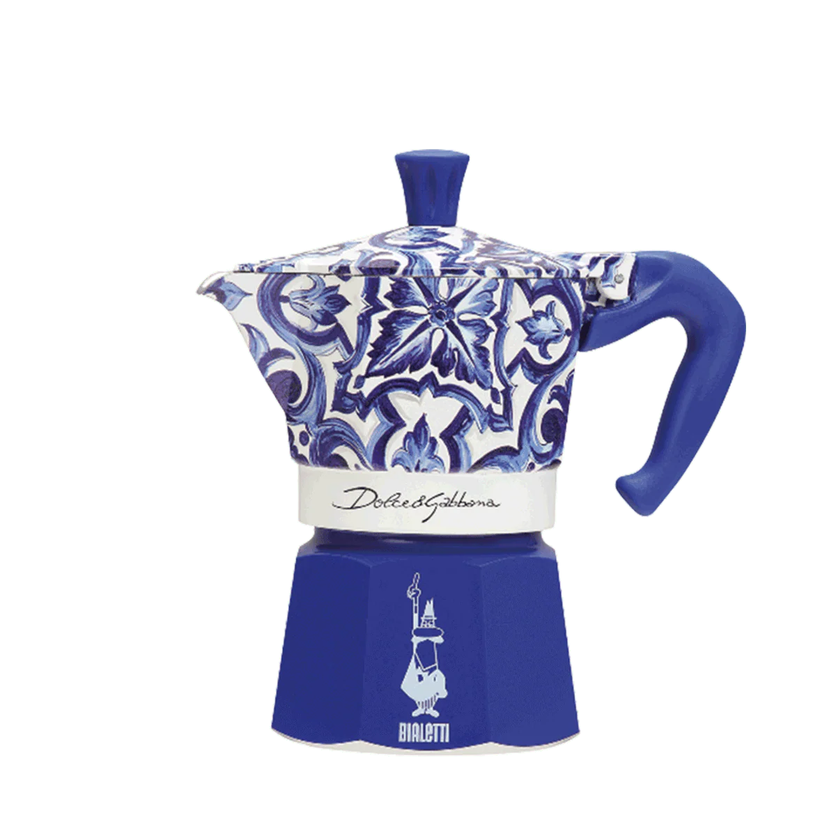 Bialetti Moka Express Dolce & Gabbana Stovetop Espresso Maker –  3 Cup – Mediterranean Blue
