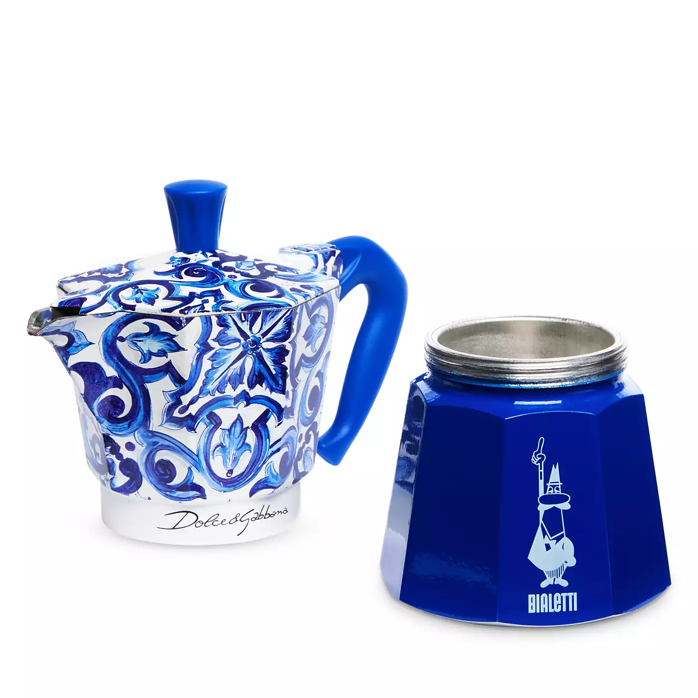 Bialetti Moka Express Dolce & Gabbana Stovetop Espresso Maker – 6 Cup – Mediterranean Blue - Image 3