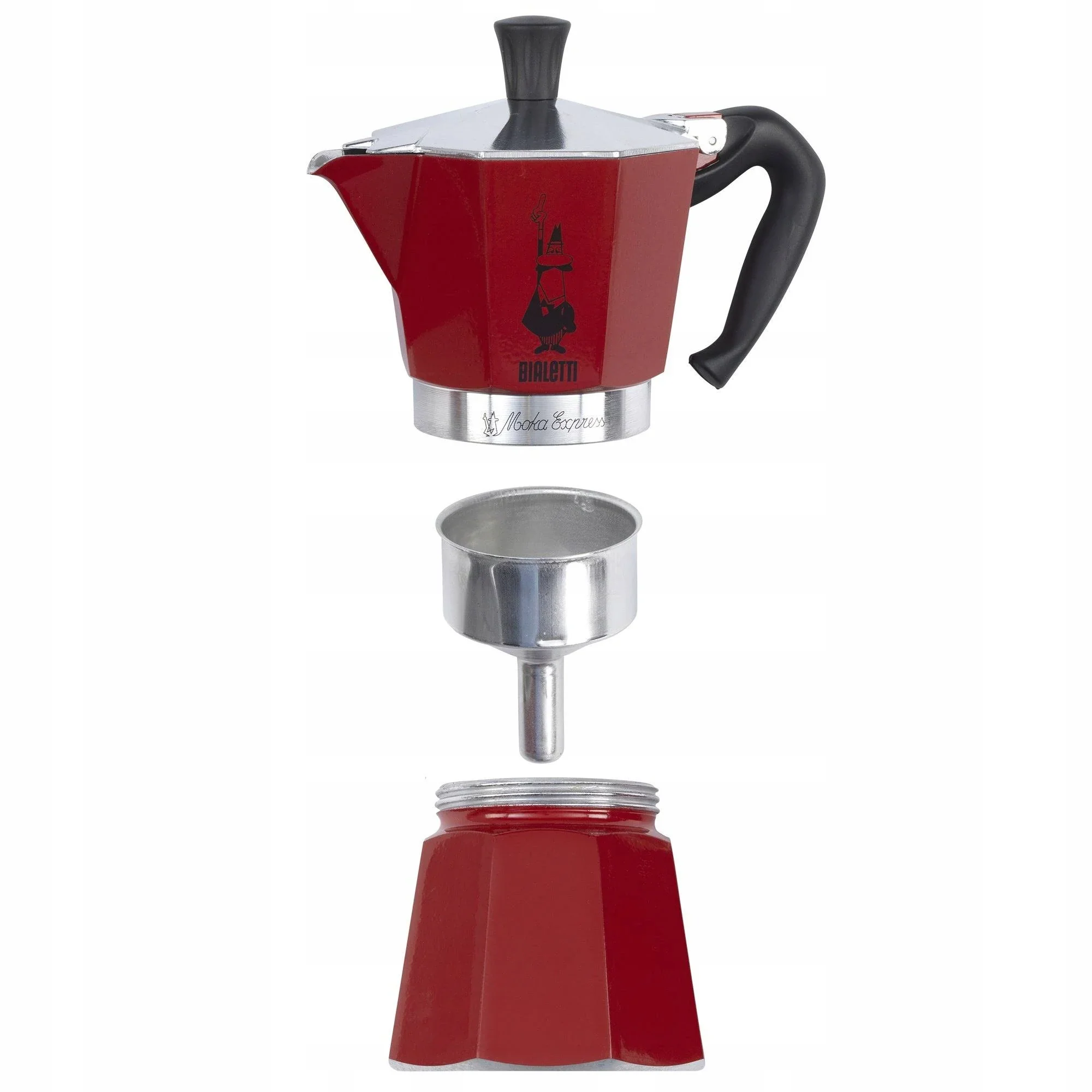 Bialetti Moka Express Stovetop Espresso Maker – 6 Cup – Red - Image 2