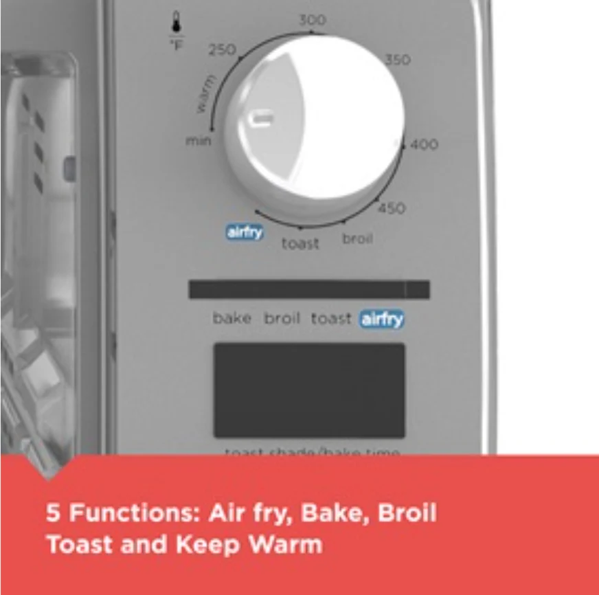 Black & Decker Crisp 'N Bake Air Fry Digital 4-Slice Toaster Oven - Image 3