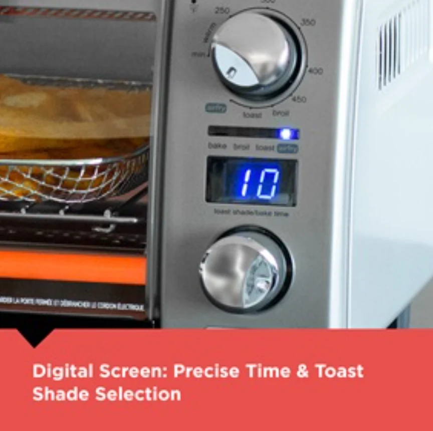 Black & Decker Crisp 'N Bake Air Fry Digital 4-Slice Toaster Oven - Image 4