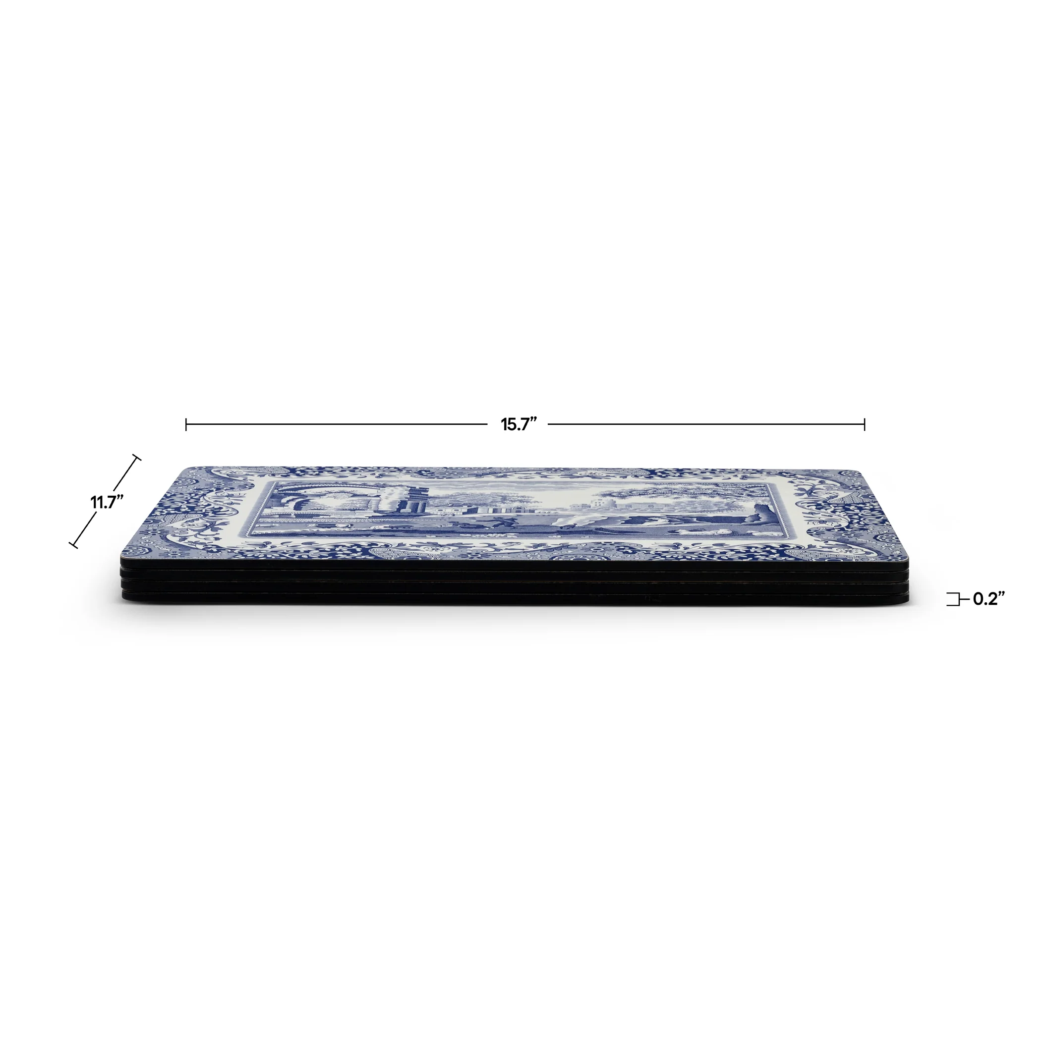 Blue Italian Cork Bottom Hard Placemats – Set of 4 - Image 5