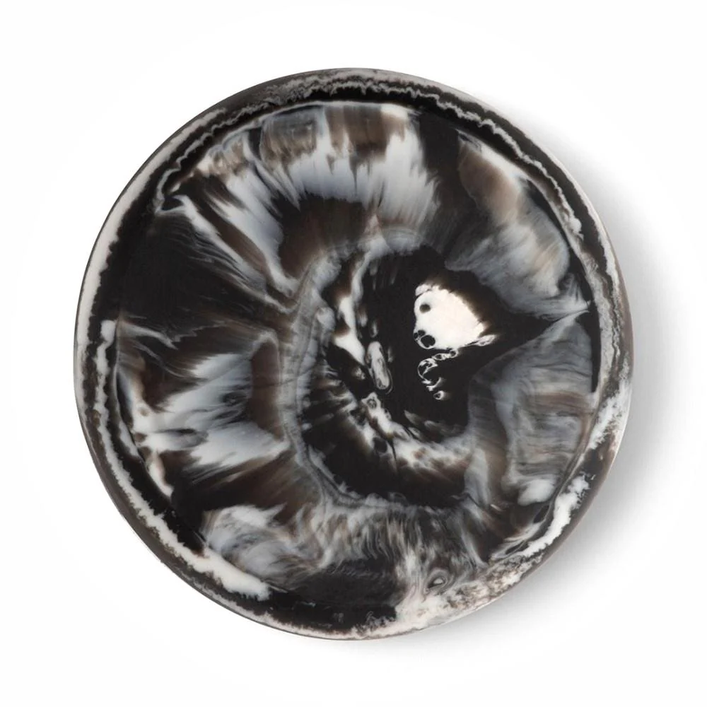 Blue Pheasant Hugo Swirled Resin Serving Bowl – Black – Small - Image 2